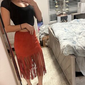 NWT Fringed Skirt